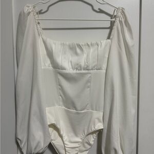 Princess Polly Laura Puff Sleeve White Bodysuit